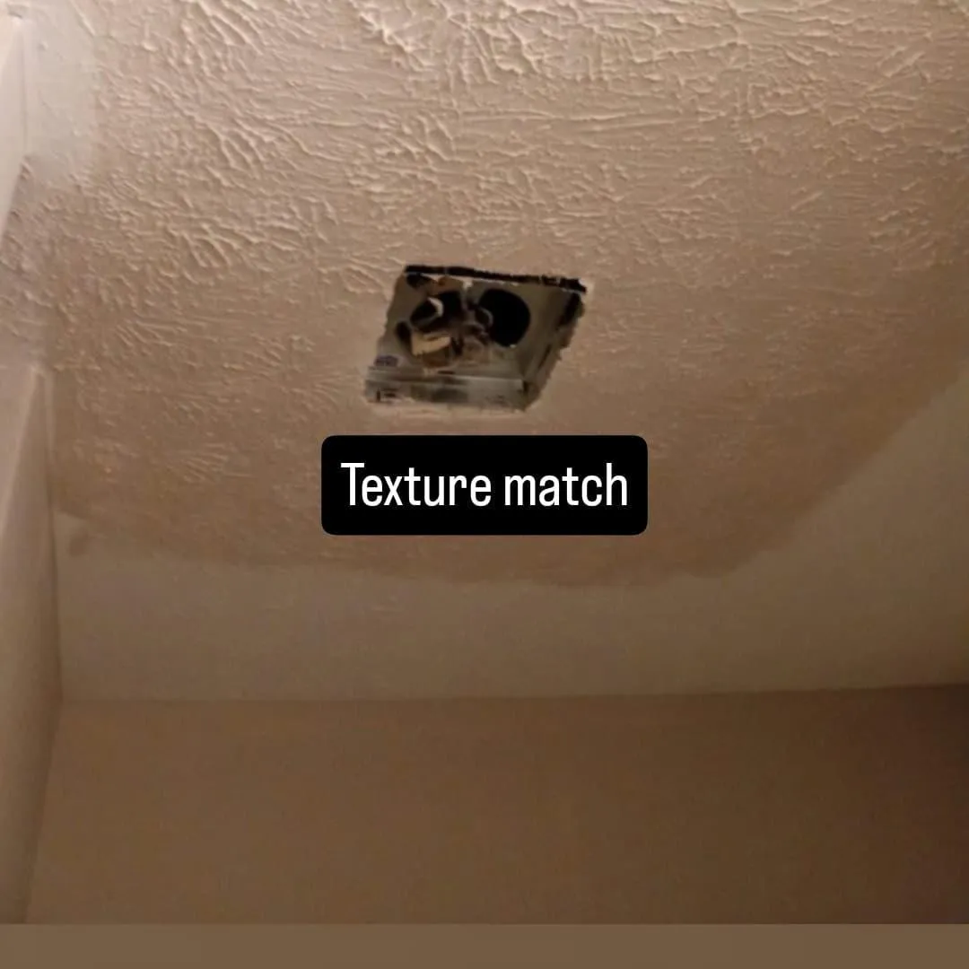 Ceiling texture matching that blends repairs for a consistent finish