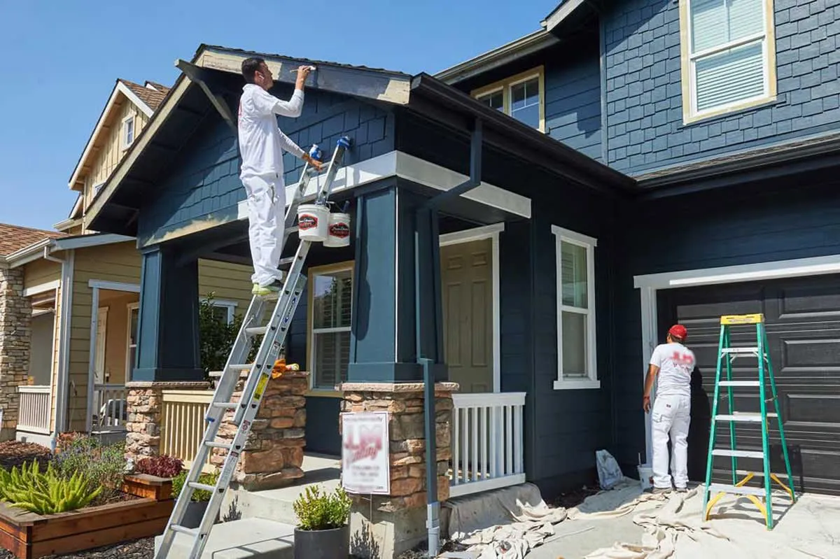 Exterior house painting with durable, weather-resistant paint for long-lasting protection