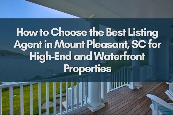A stunning waterfront property in Mount Pleasant SC with sunset views and lush landscaping.