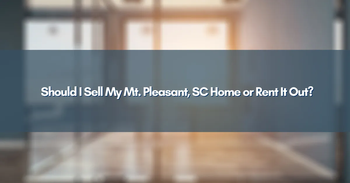 A row of charming coastal homes with palm trees in Mt. Pleasant SC.
