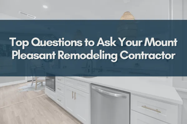 Happy homeowner reviewing remodeling contractor plans in Mount Pleasant, SC