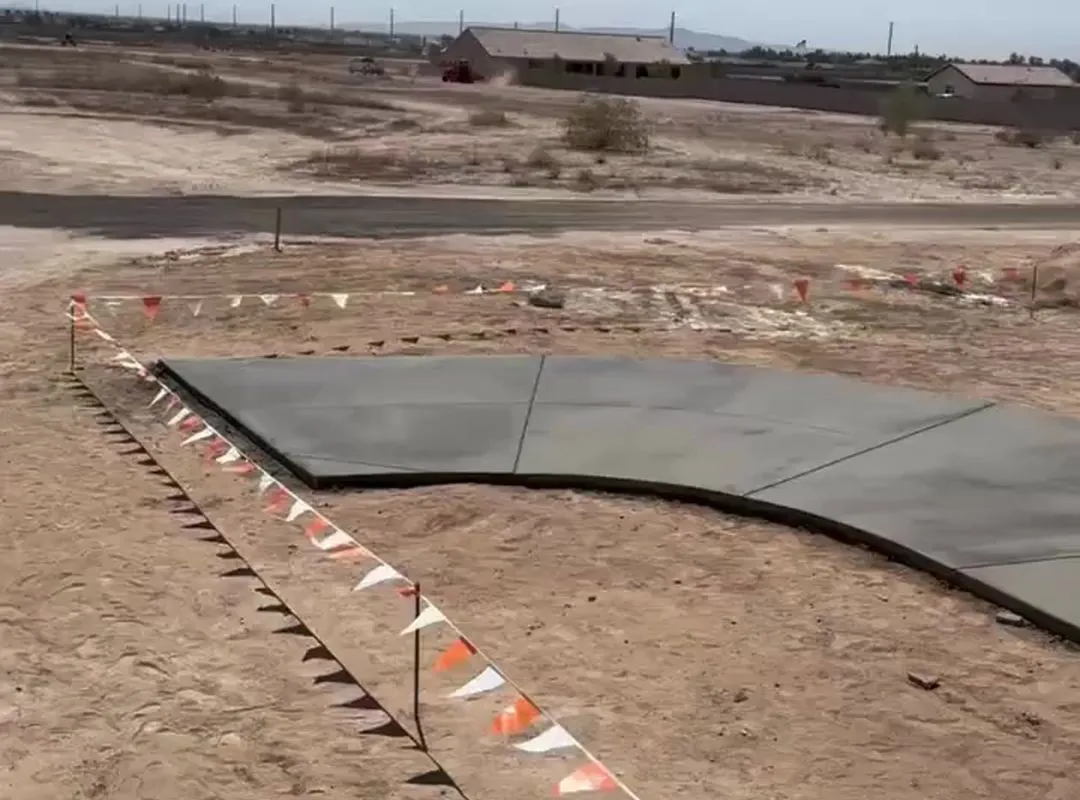 Concrete curb and gutter installation for a Glendale, Arizona construction project