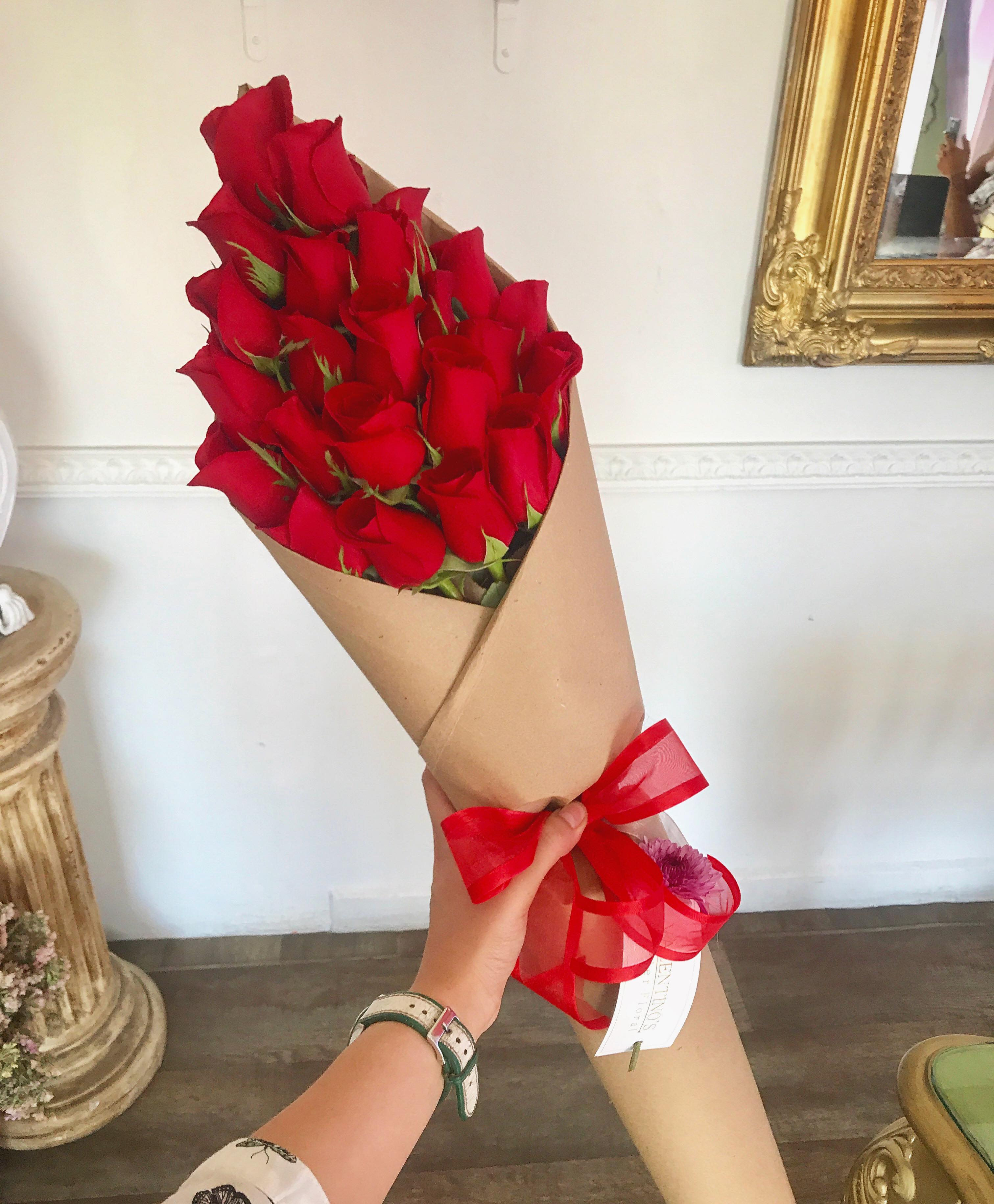 Ramo clásico de rosas rojas para San Valentín