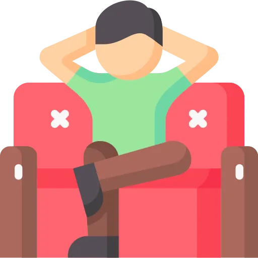 Person Sitting in a Chair Relaxing Representing Comfort & Convenience