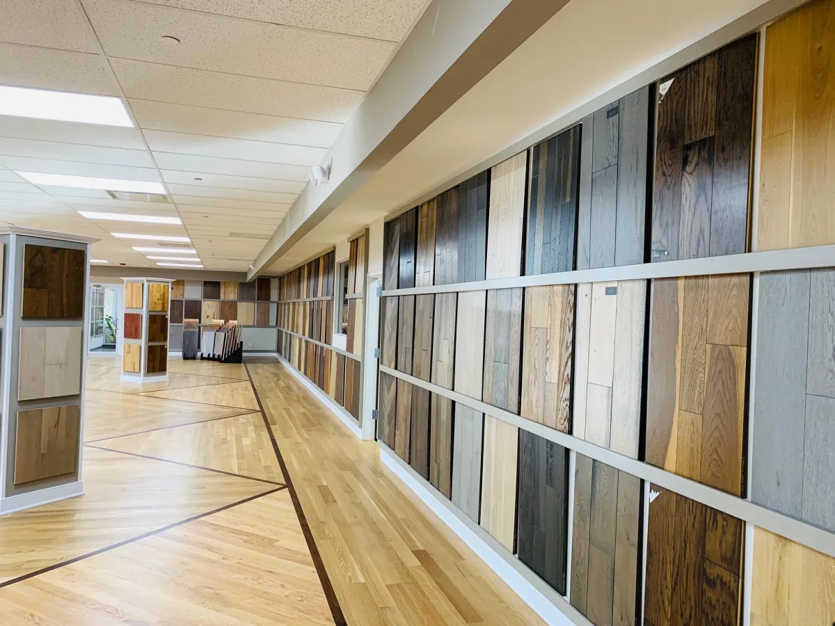 Modern kitchen with waterproof vinyl flooring installation