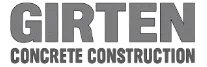 Girten Concrete Construction Brand Logo Title