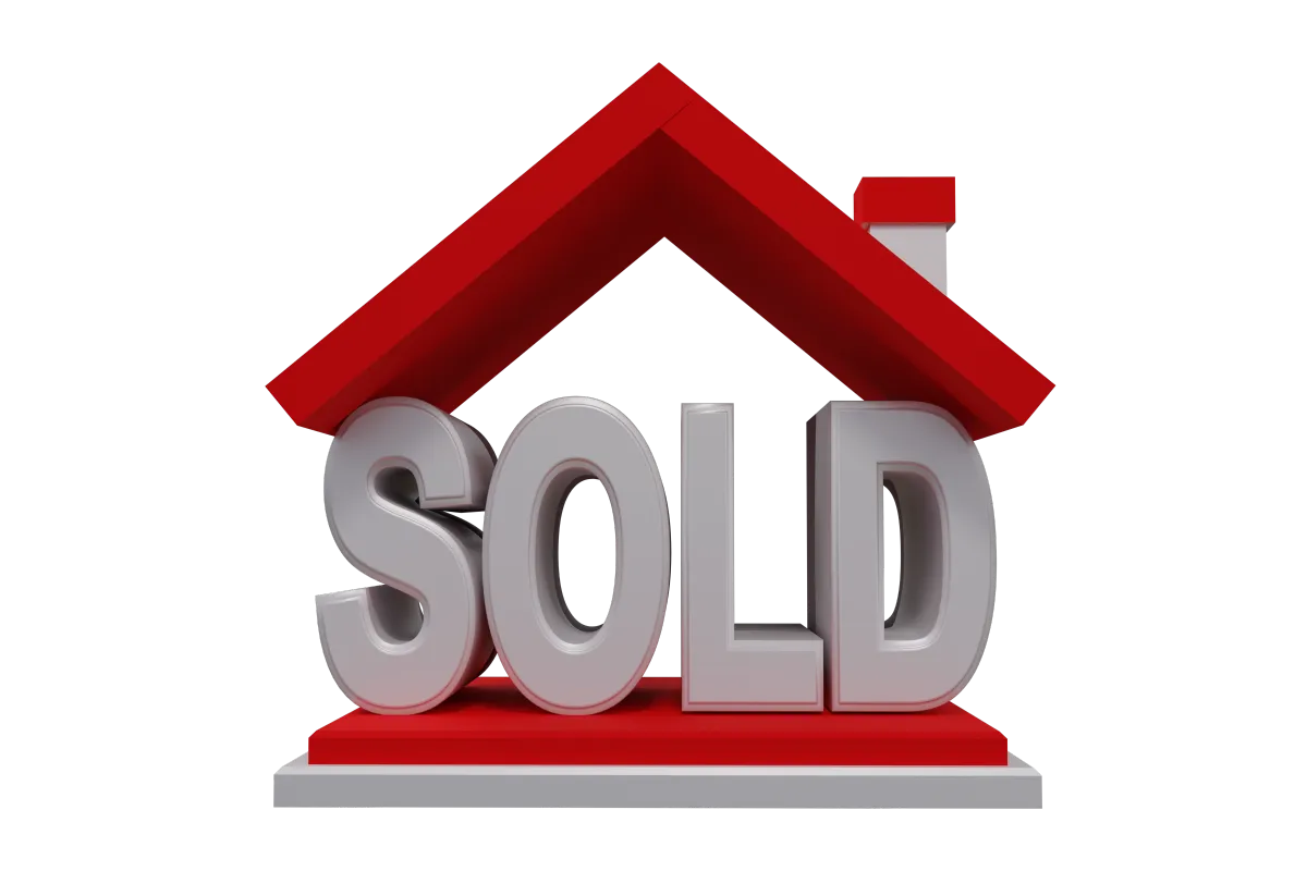 for sale sign in front of a house