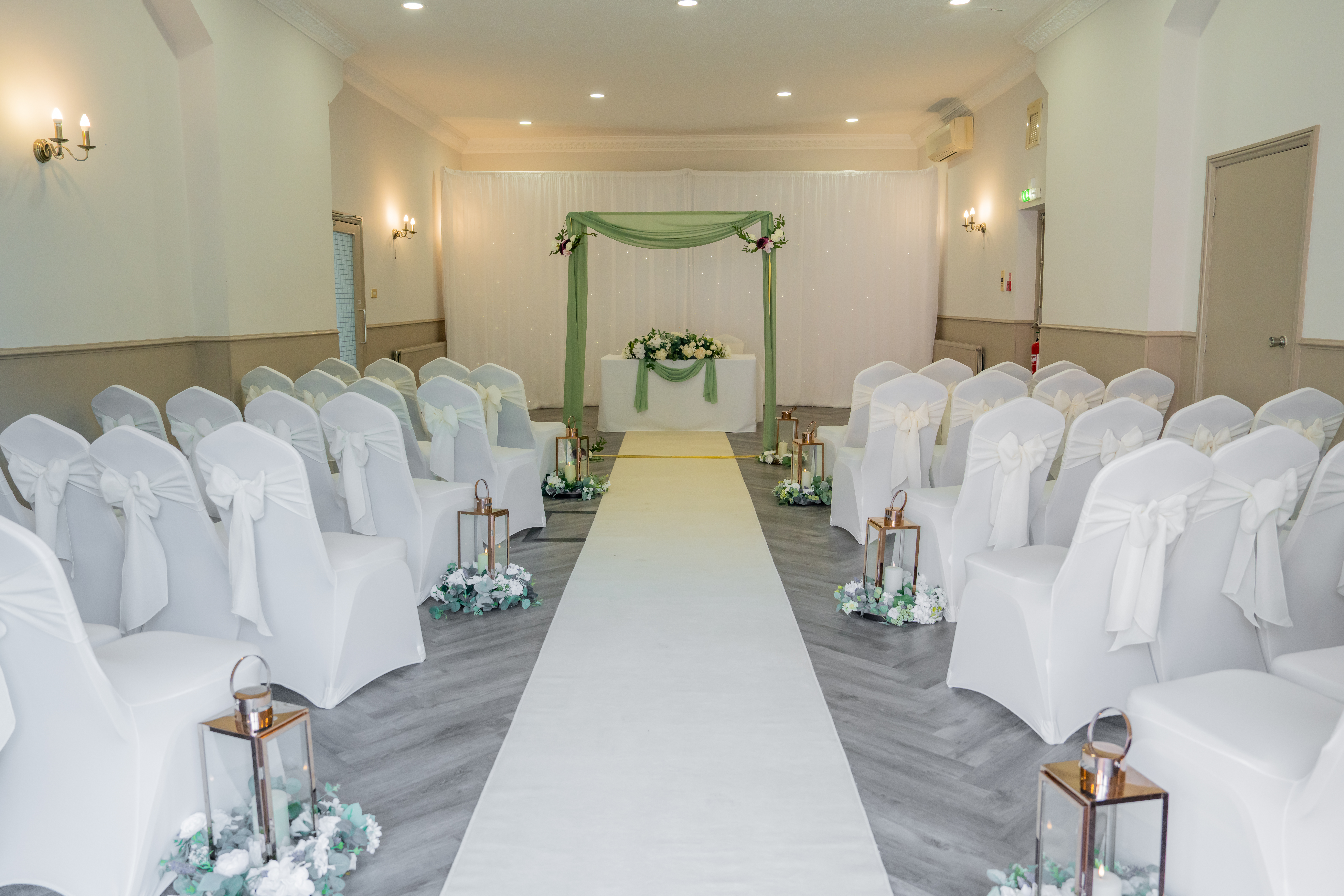 Mum-to-be sitting comfortably at baby shower venue