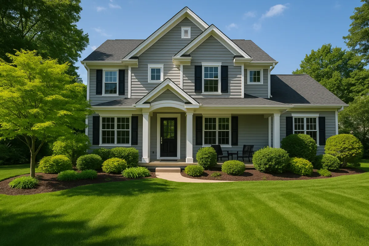 white concrete house near trees during daytime
