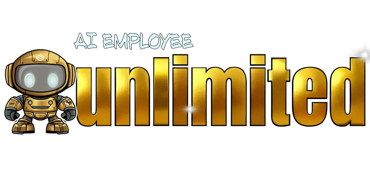 AI employee growth logo with robot