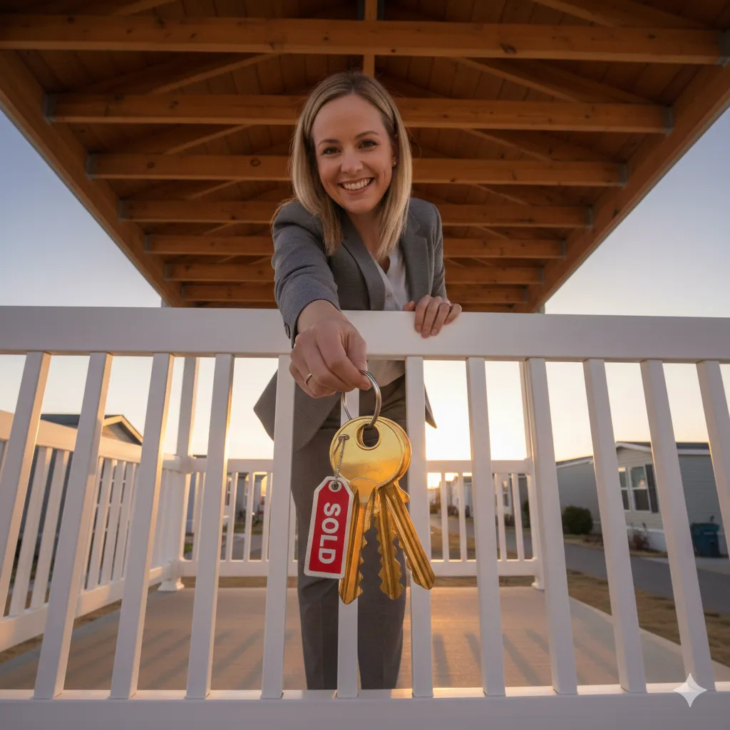 a brown leather couch sitting in a living room next to a potted plant