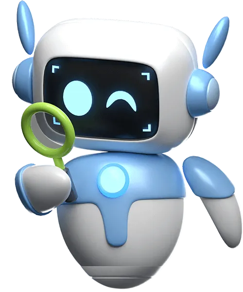 AI robot character representing smart solutions