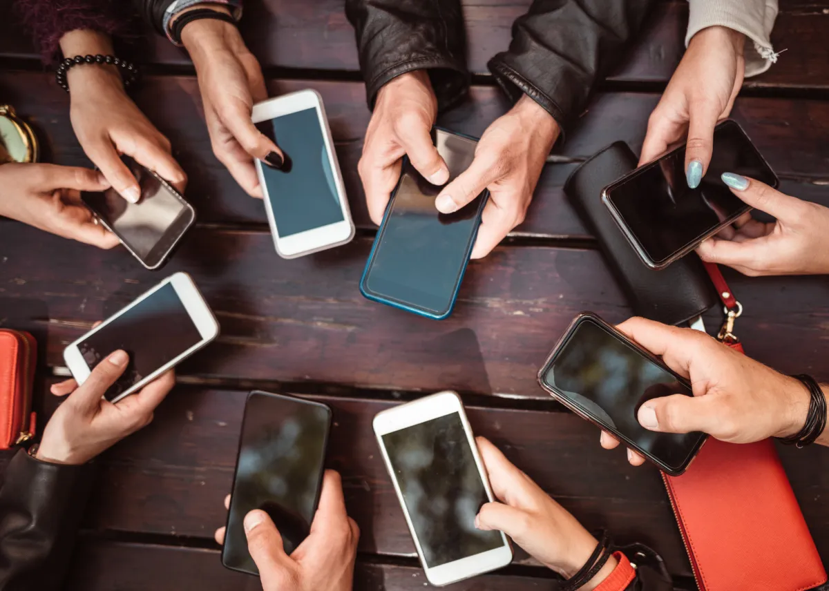 printed sticky notes glued on board