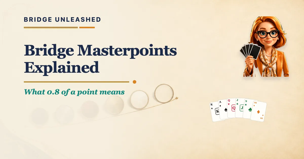 Bridge Unleashed guide to ACBL masterpoints, the colors and the rank ladder, with Tracey Bauer's avatar.