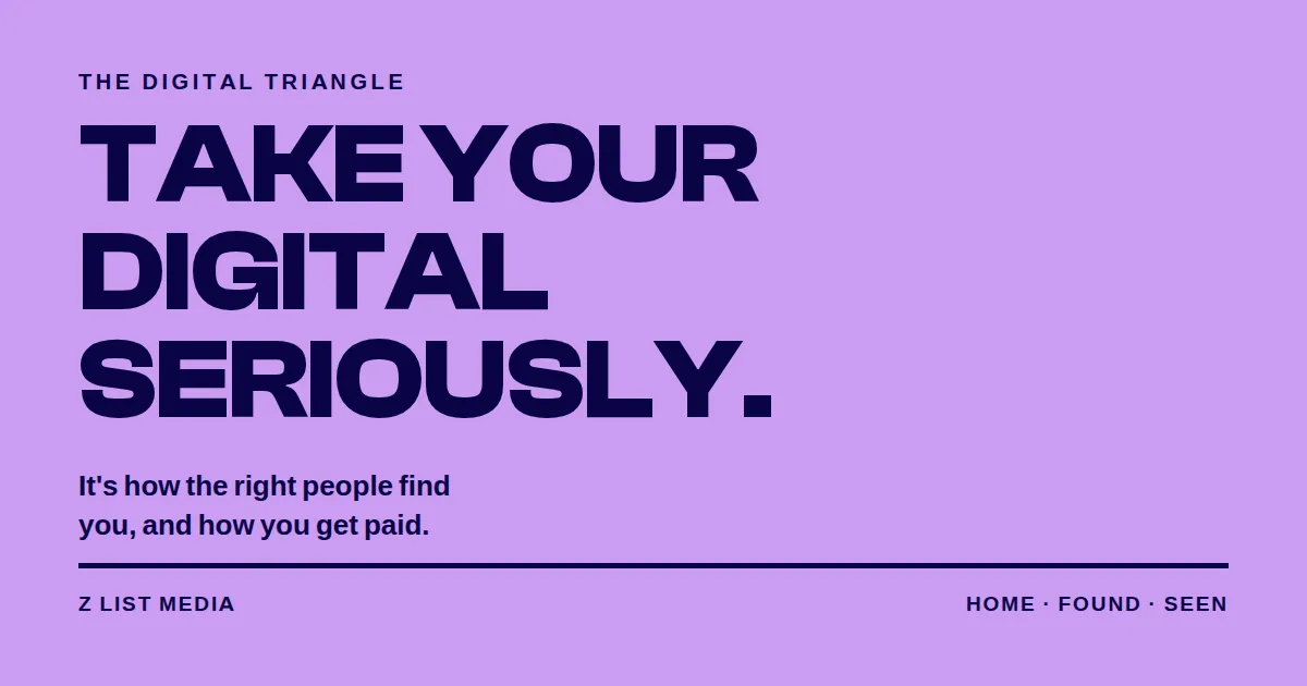 The Digital Triangle: Home, Found and Seen, the three corners of a founder's digital presence
