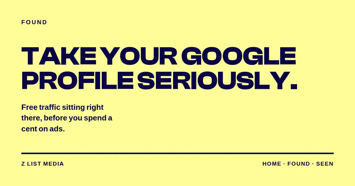 take your google profile seriously