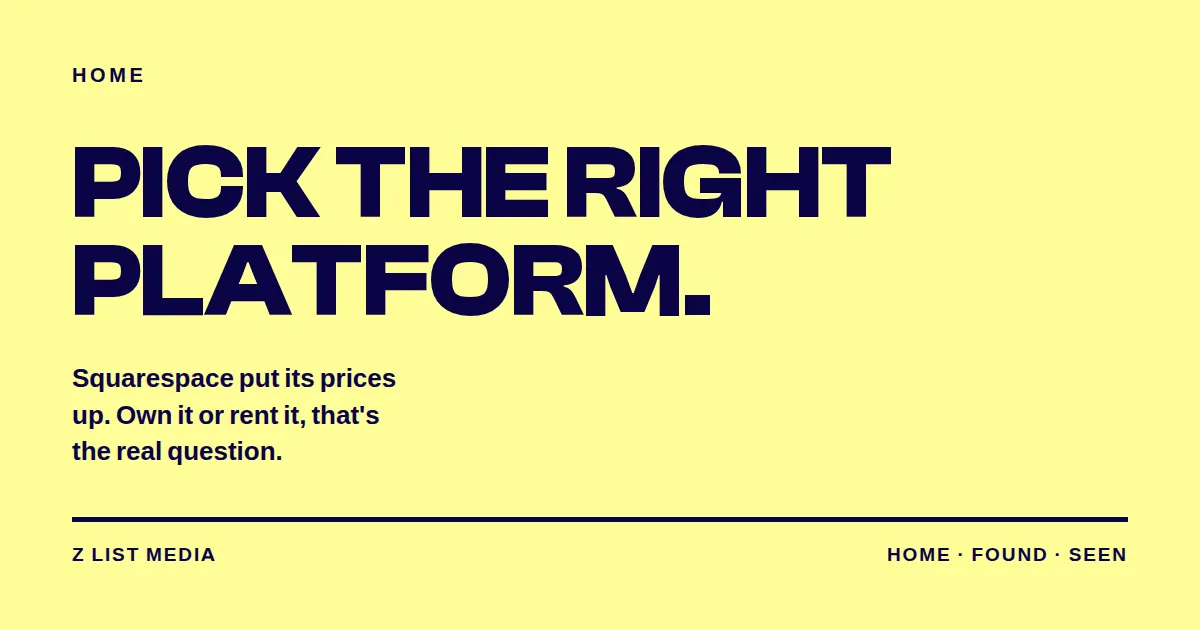 pick the right platform