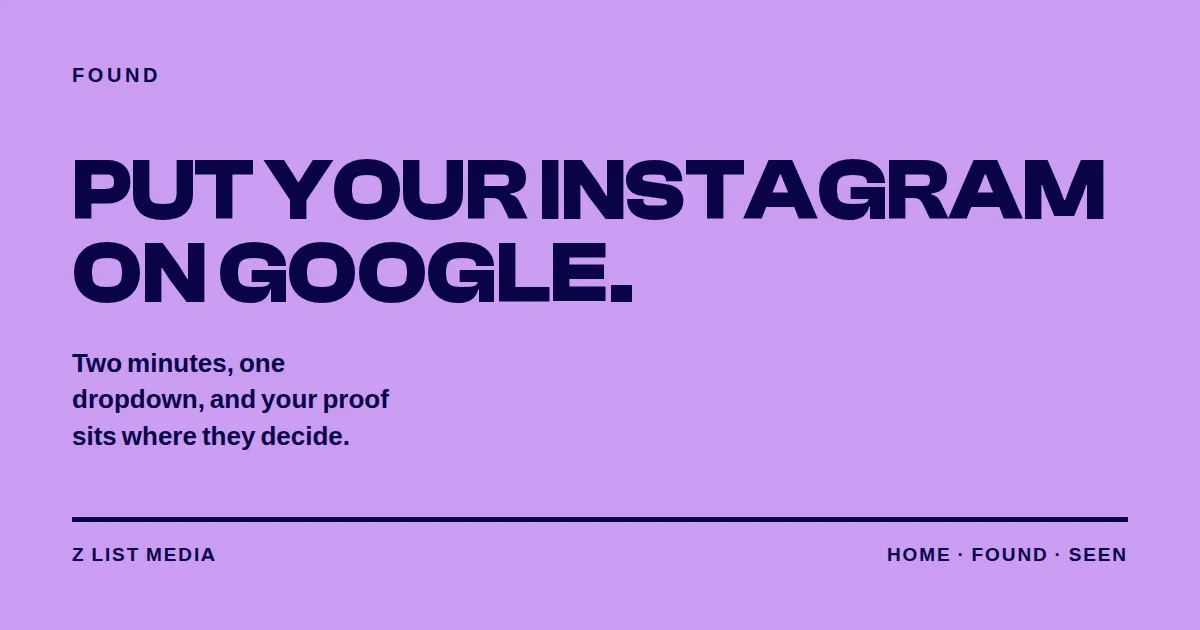 Put your instagram on google