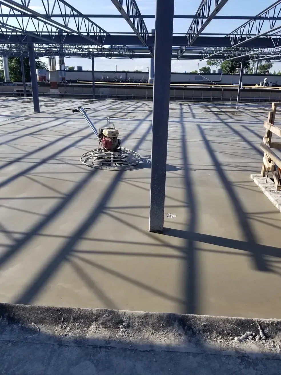 Residential concrete driveway installation in Toronto