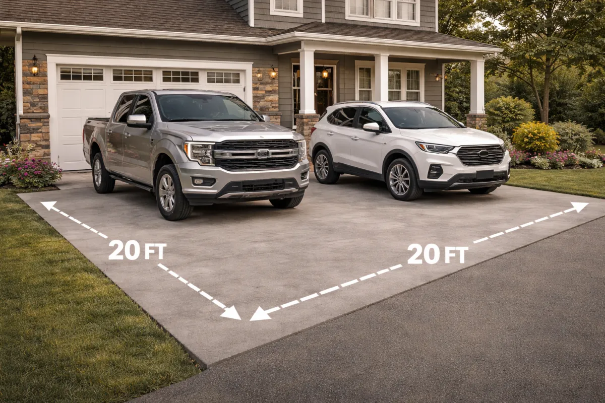 Residential concrete driveway installation in Toronto