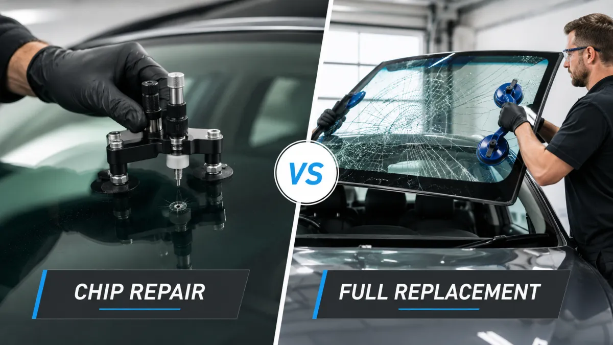 What’s the Difference Between Chip Repair and Windscreen Replacement?