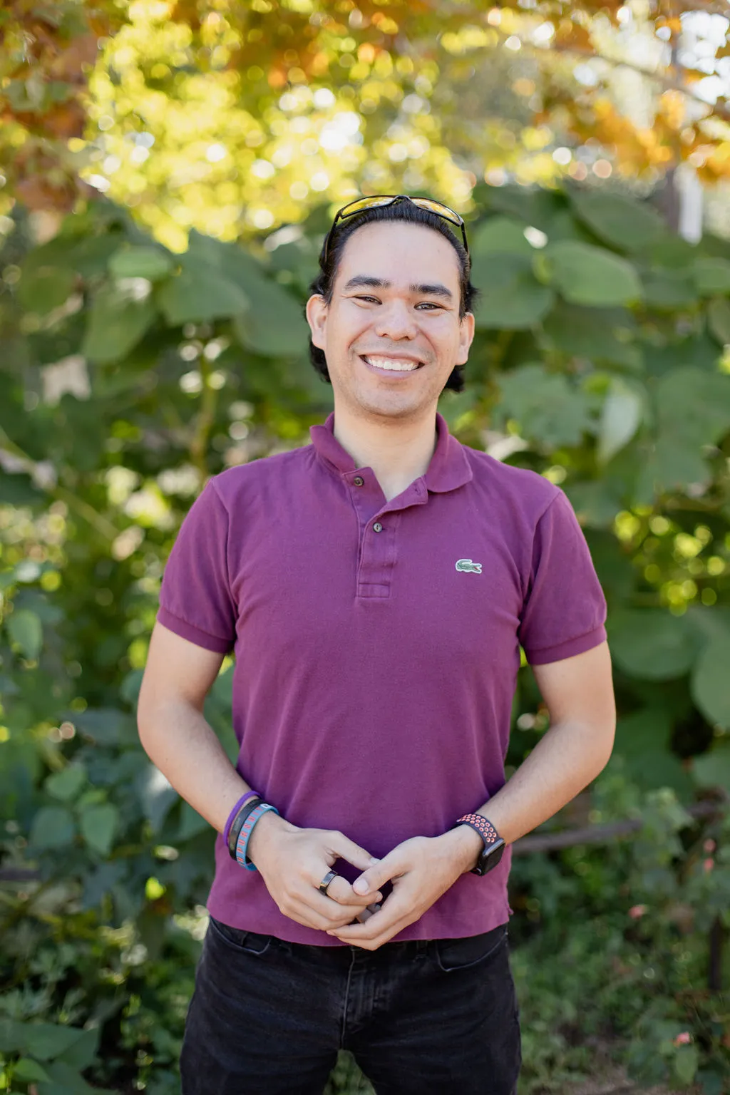 Franko Morales standing outdoors and smiling