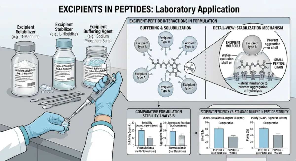 Excipients in Peptide Science: Roles, Functions, and Research Insights