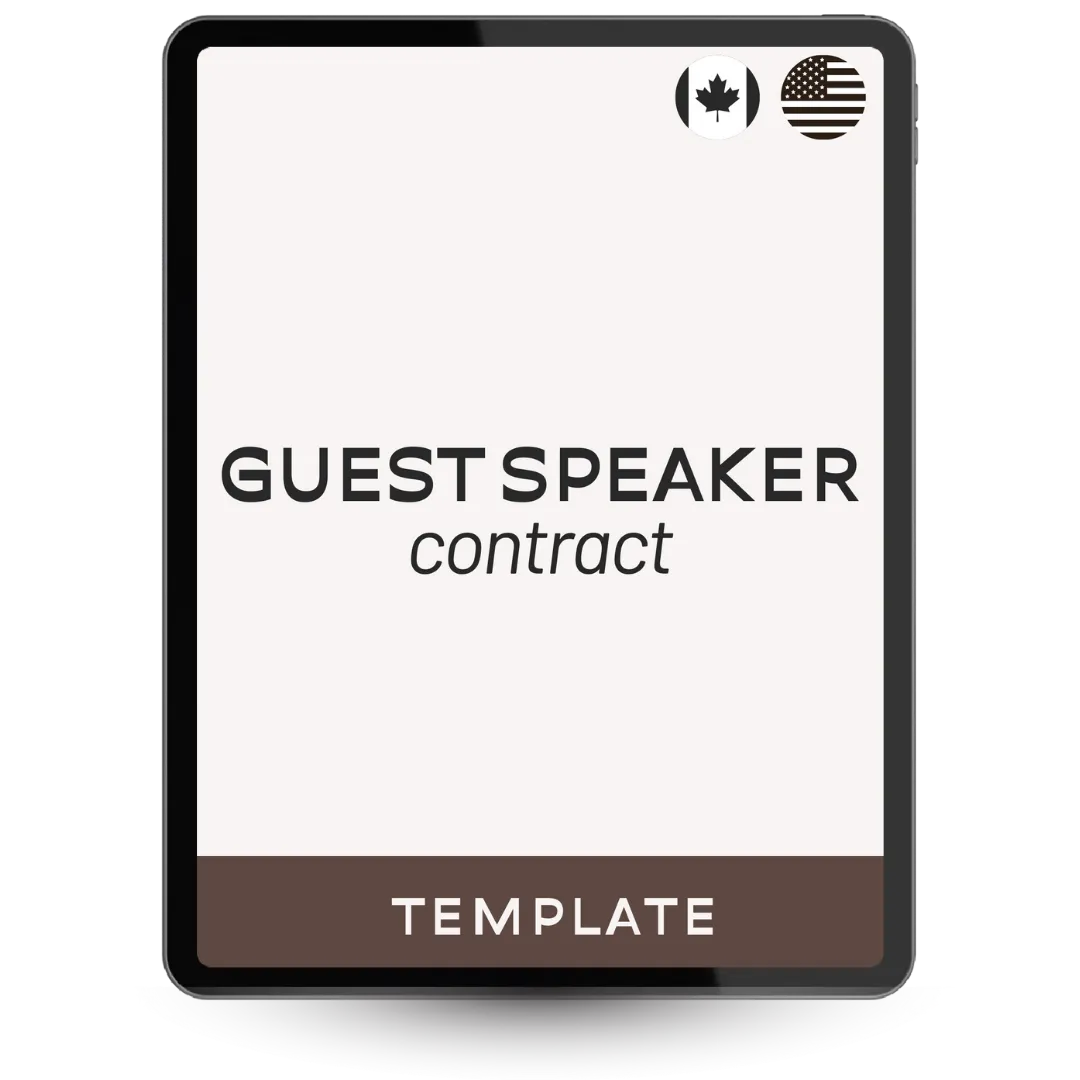 guest speaker contract template