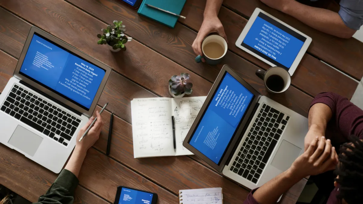 AI automation for aesthetic clinics – doctor managing admin tasks, AI chatbot for patient messaging, and nurse optimizing workflow with smart technology.