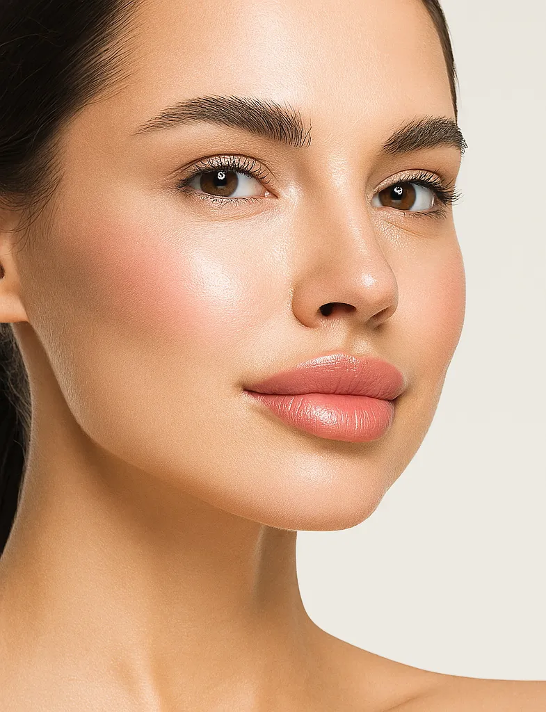 Beautful ladies face with Dermal Filler and Lip Filler in Worthing