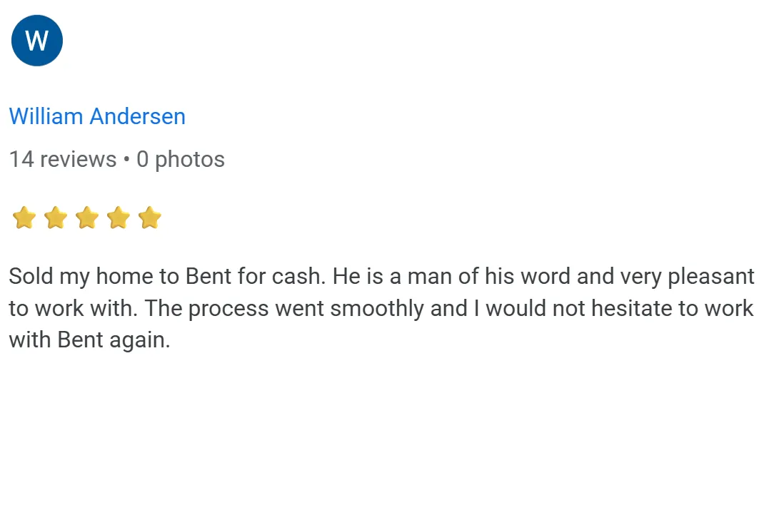 Verified 5-star Google review by R AchongCoan - praising Bent Danholm for being professional and a pleasure to work with