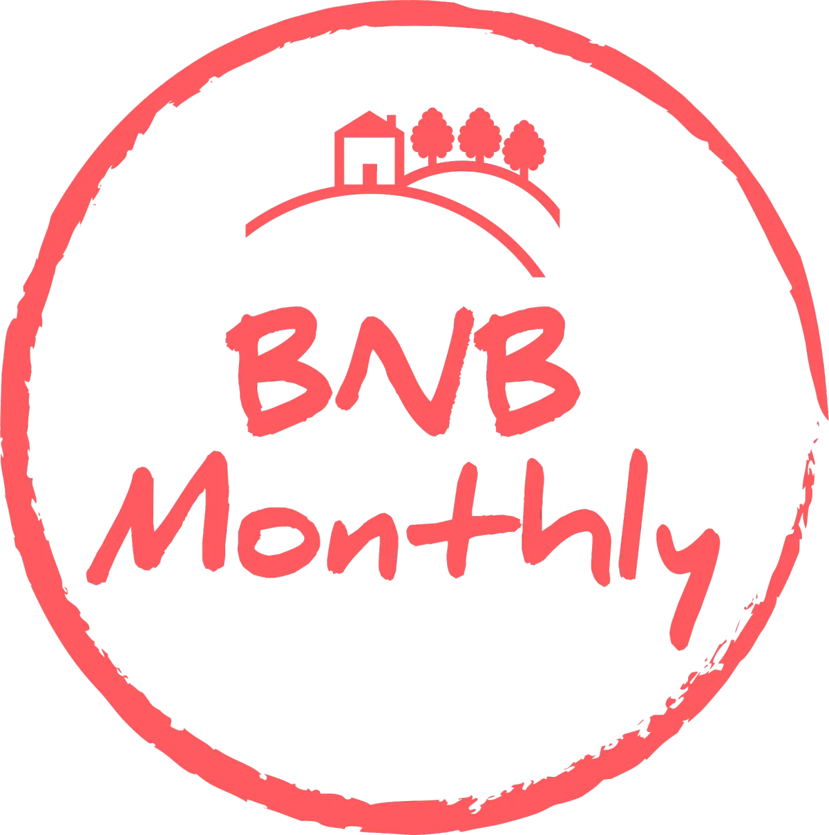BNB Monthly - Logo: A stylized representation of the BNB Monthly brand, featuring a modern design with clean lines and vibrant colors, conveying professionalism and reliability in short-term rental management.