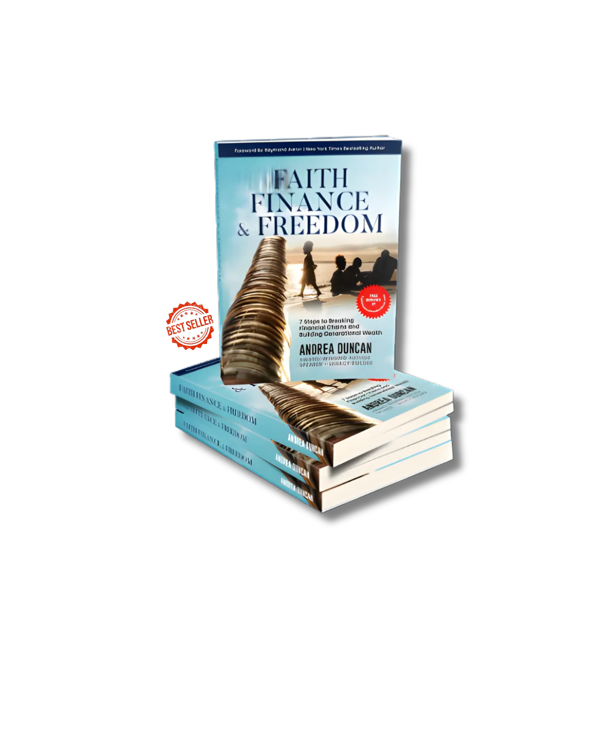 A sunrise over a city skyline, with rays of light illuminating a cross and a growing tree in the foreground. The scene symbolizes new beginnings, hope, and the promise of financial and spiritual growth. The colors are warm and inspiring, evoking urgency and optimism.