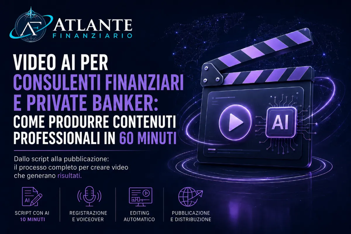 Video AI per consulenti finanziari: processo operativo e strumenti | Atlante Finanziario