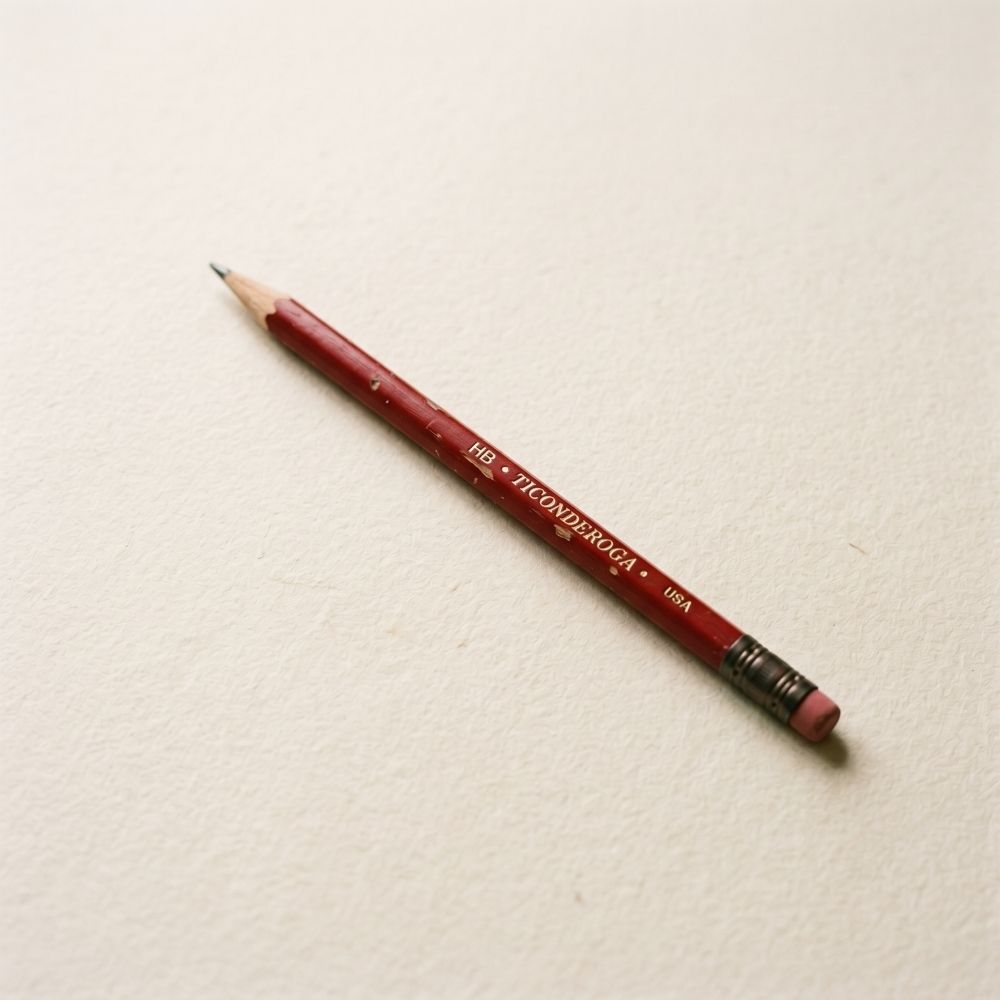 Roter Bleistift auf weissem Papier, Metapher für das KlarSein-Prinzip