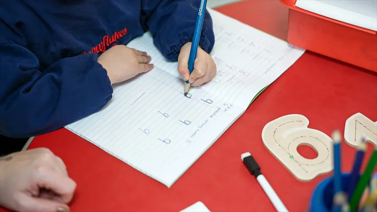 tracing letters preparing for school