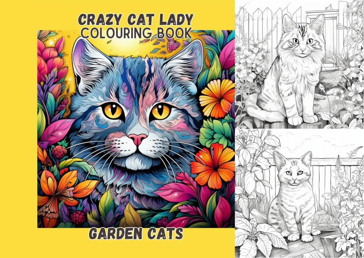 Picture of Cat Colouring Books with Link to page