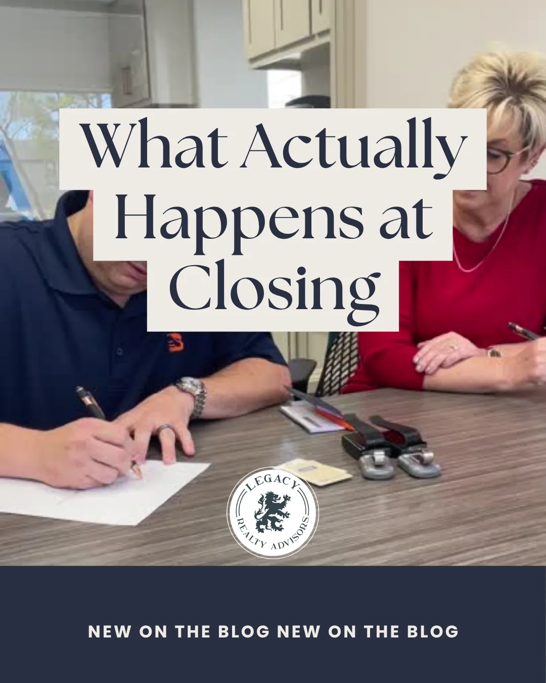 Closing day paperwork for a Tulsa real estate transaction at title company