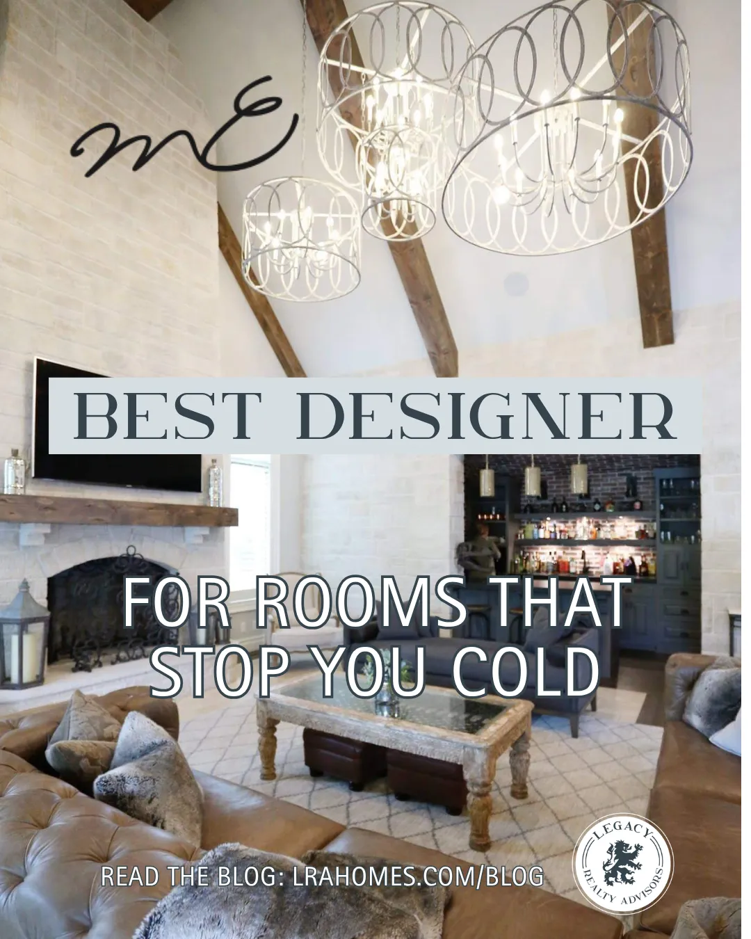 Staged Tulsa living room by ME Design designed to sell faster and closer to list price