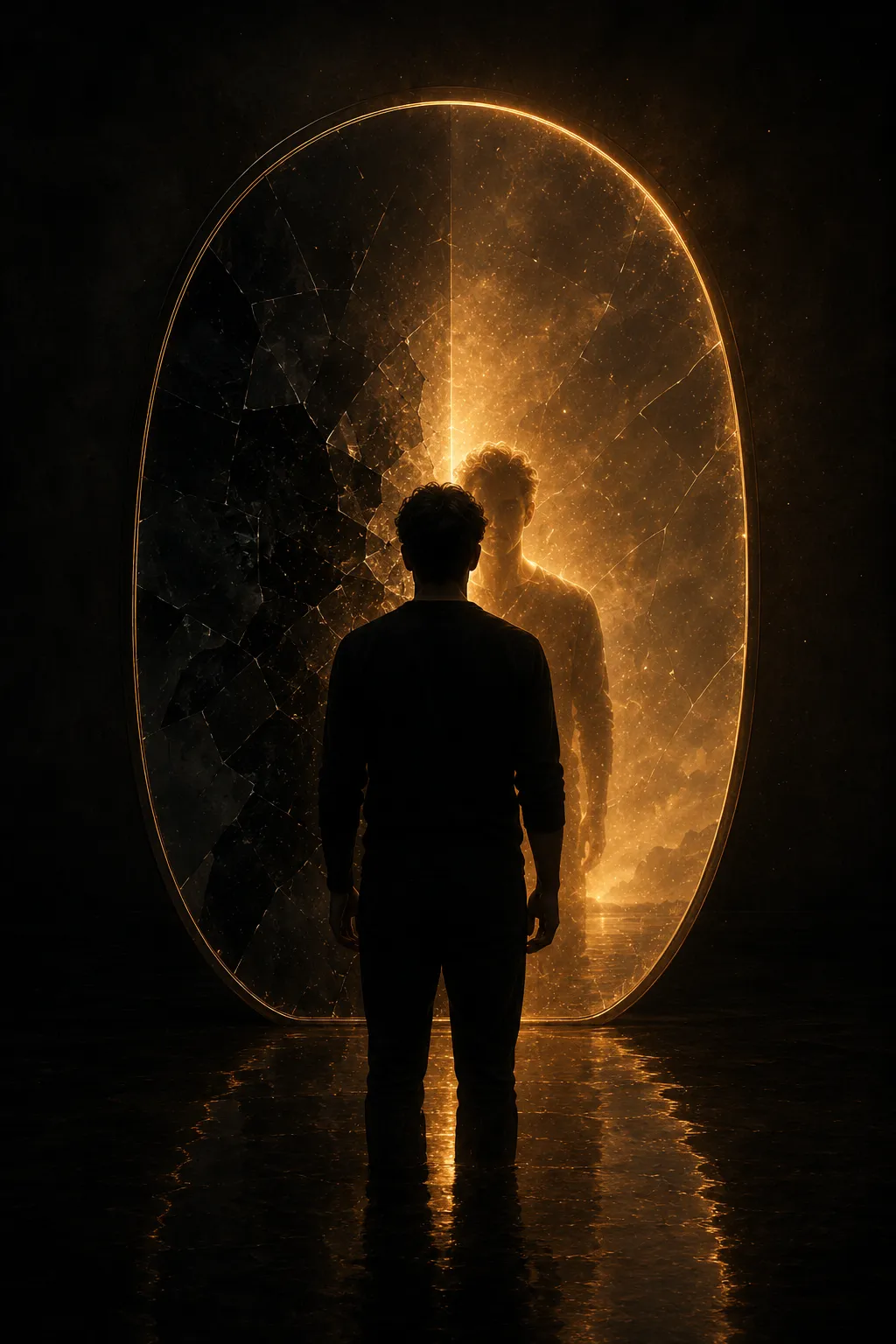 A cinematic, desaturated photograph representing emotional clarity and alignment