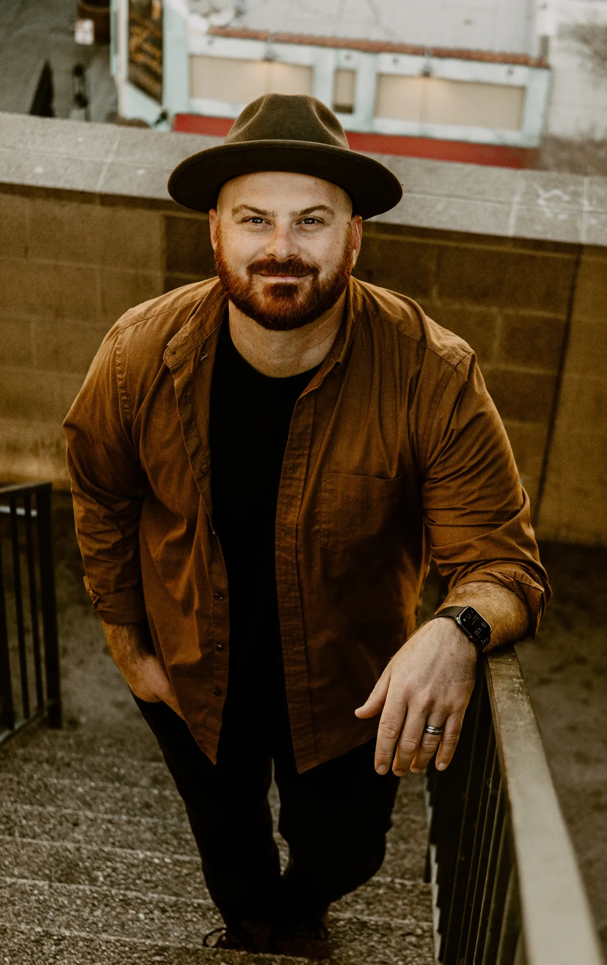 Candid photo of Brandon, founder of Amplify Creative