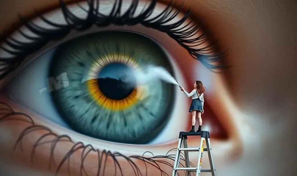 Close-up of expressive eyes revealing emotion