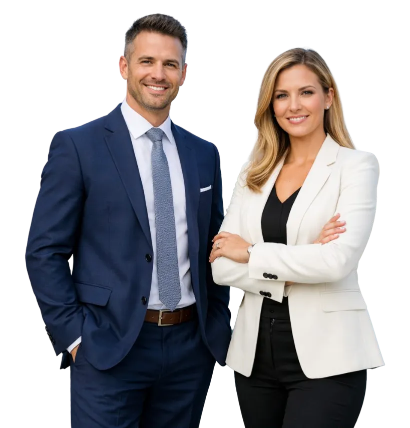 Two professional real estate agents