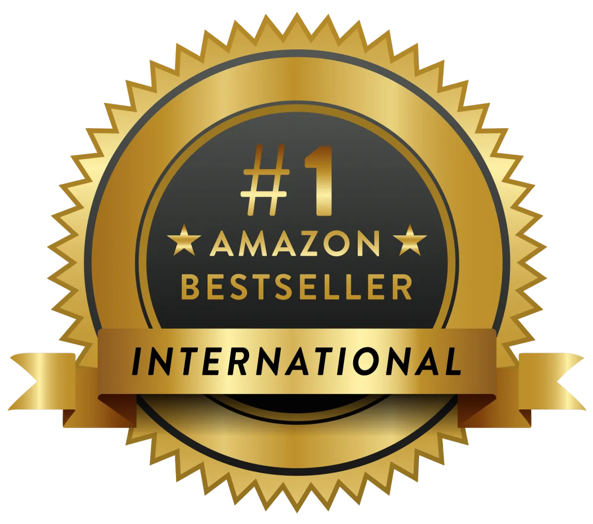 #1 Amazon Bestseller International award badge
