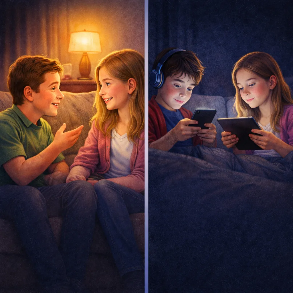 Children develop social skills through face to face interaction versus negative screen time impact on social skills