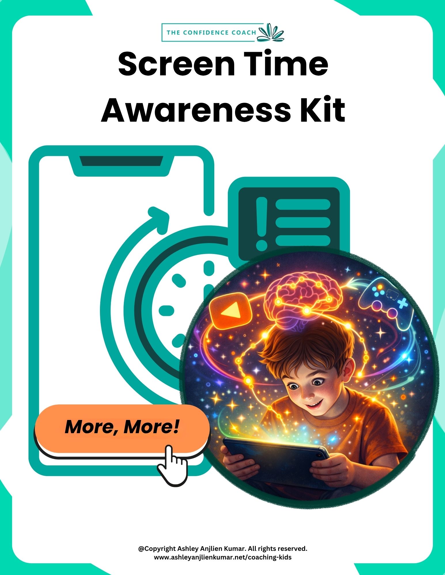 Screen time awareness Kit for Kids & Parents