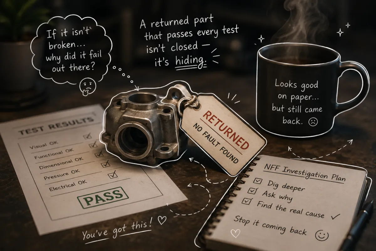 A returned part that passes every test isn't closed