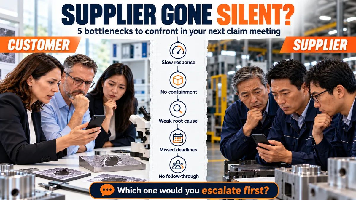 Supplier claim meeting: what to do when your supplier won't react at the right speed