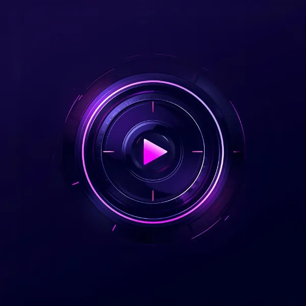Glowing play button