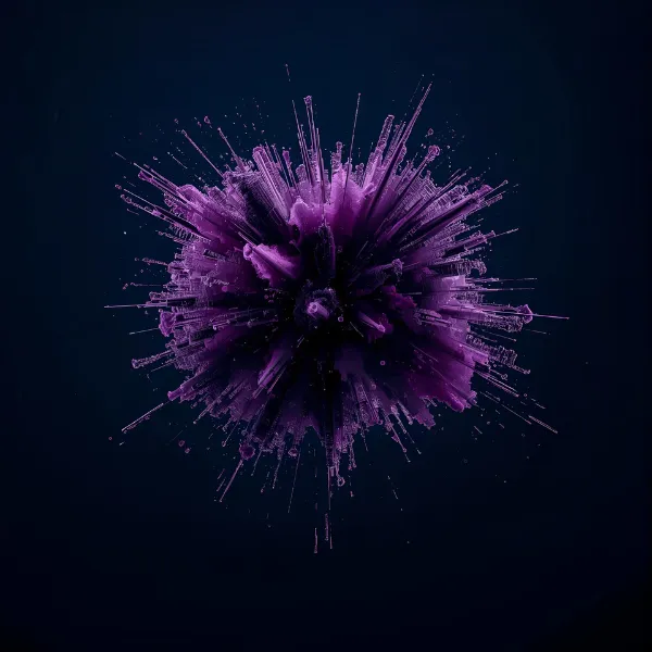Burst of purple light